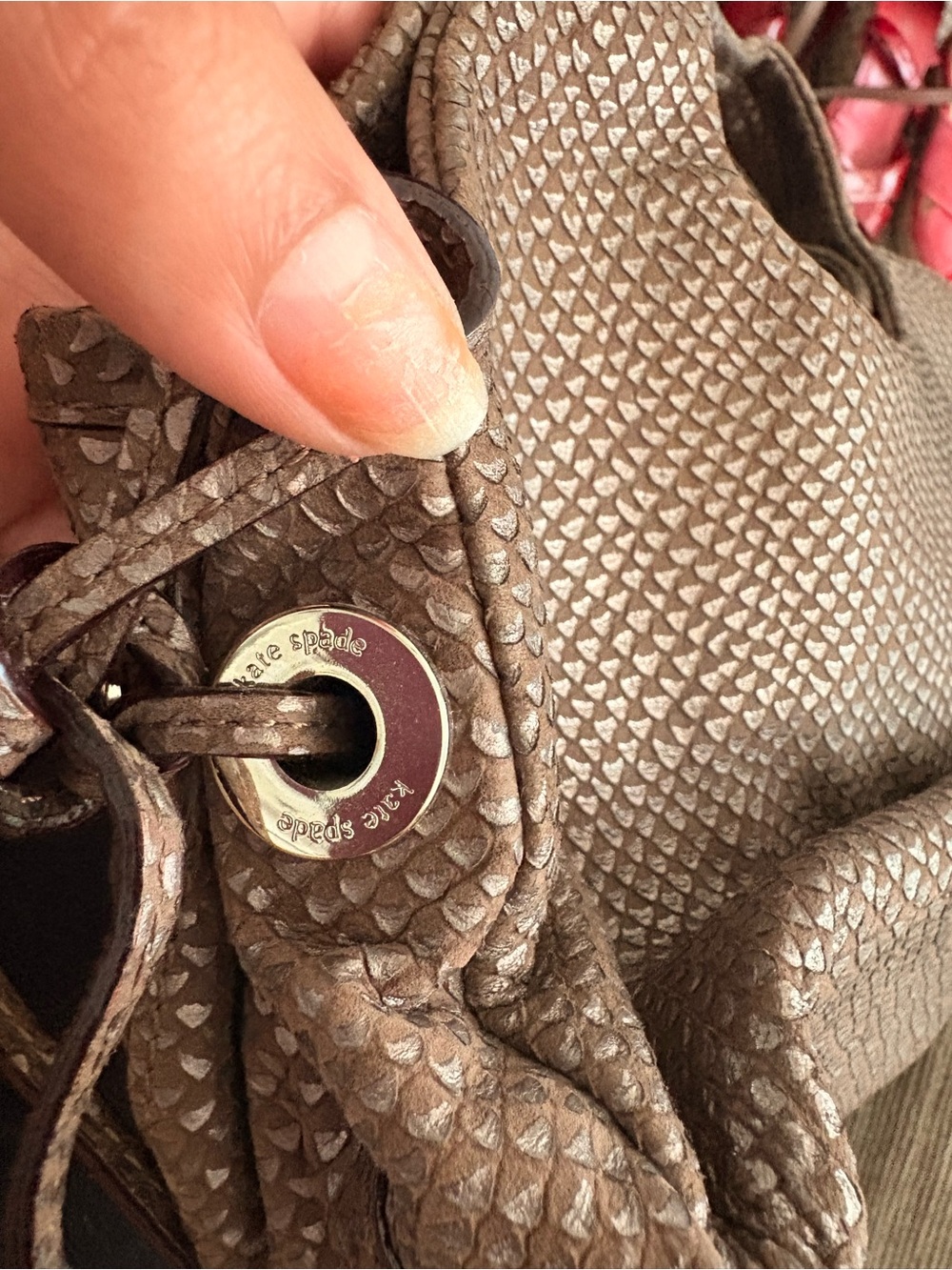 kate spade Taupe Woven-Texture Hobo Bag - Picture 5 of 5